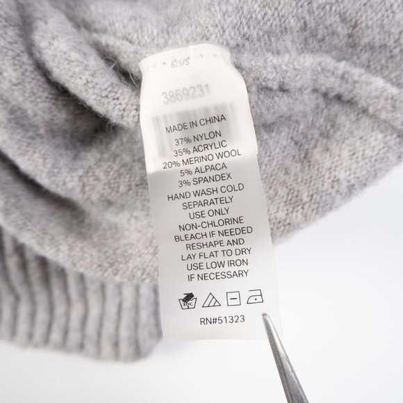 COURT & ROE red navy grey color block turtleneck sweater size S - Picture 10 of 11